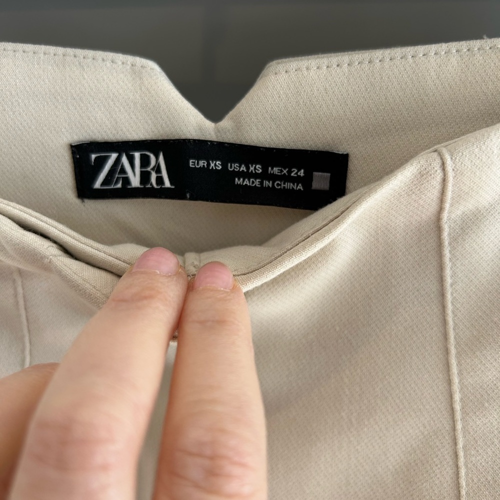 Zara Cream Tailored Pants - Picture 3 of 6